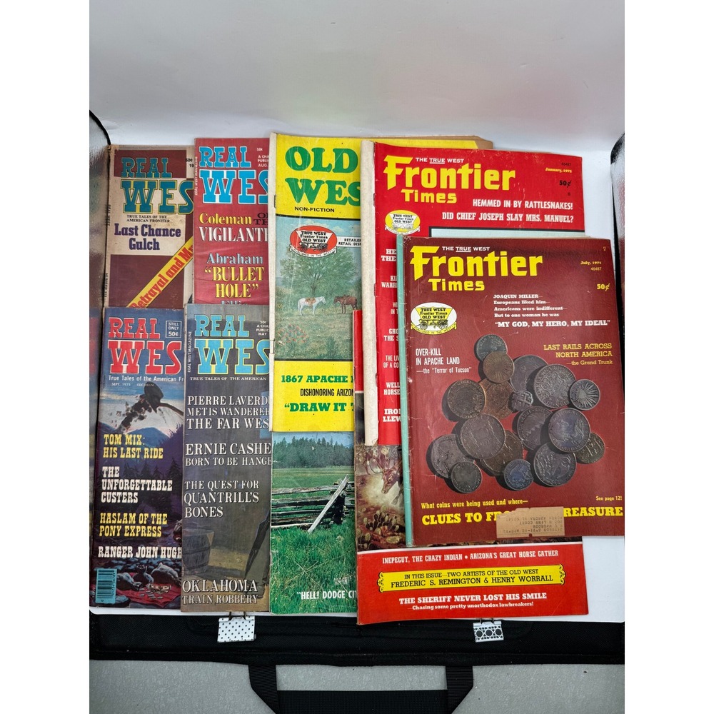 Western Magazine Lot‎ of 9 Frontier Times Old West Real West 1970s Mixed